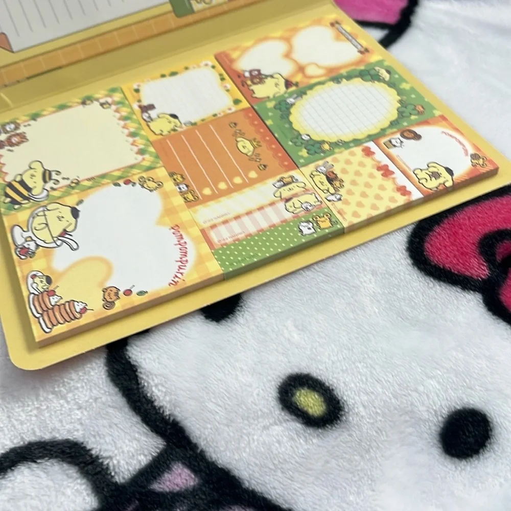 Pompompurin Memo Book-Style Set of Sticky Notes and Stationary Pages